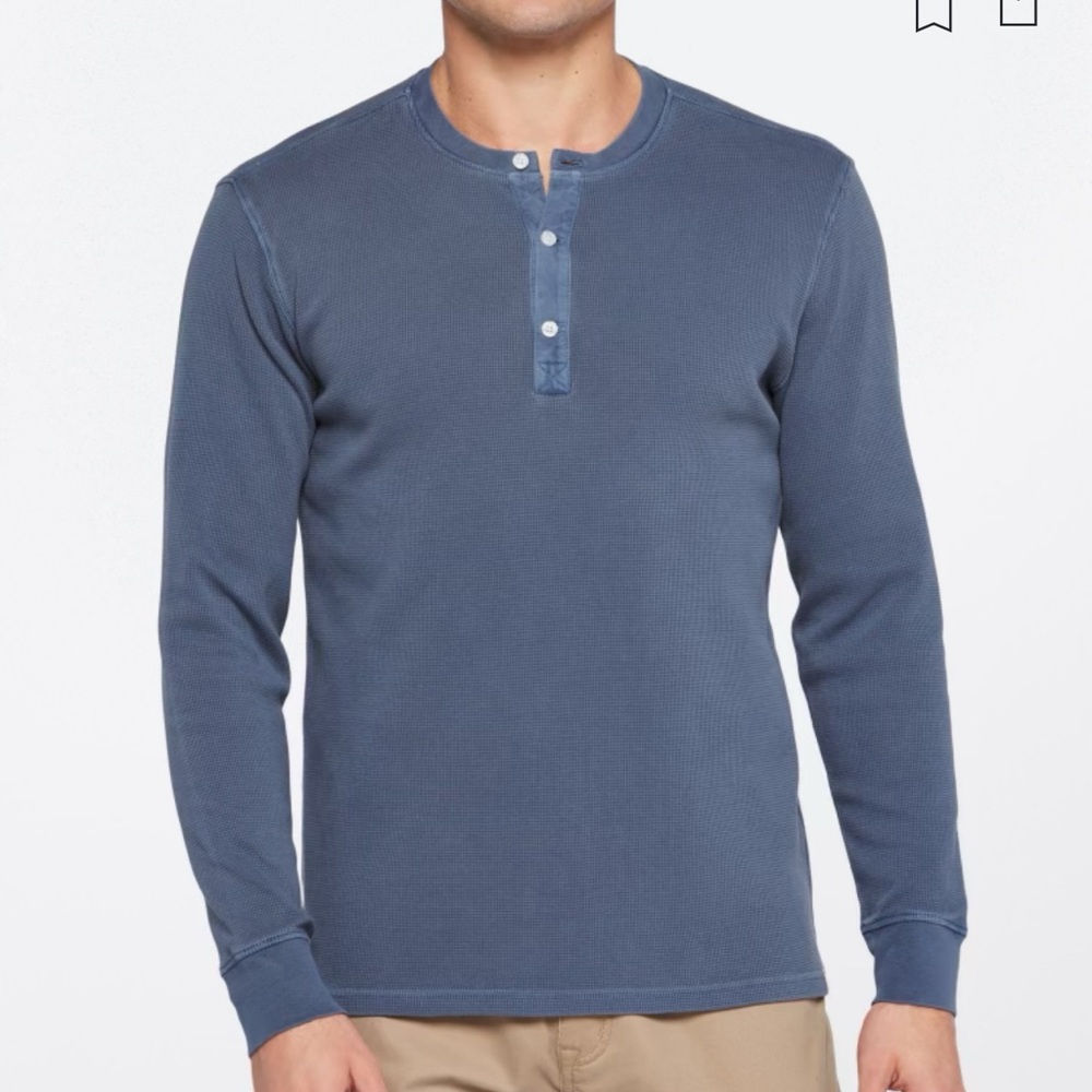 The Normal Brand Vintage Thermal Henley Size Large